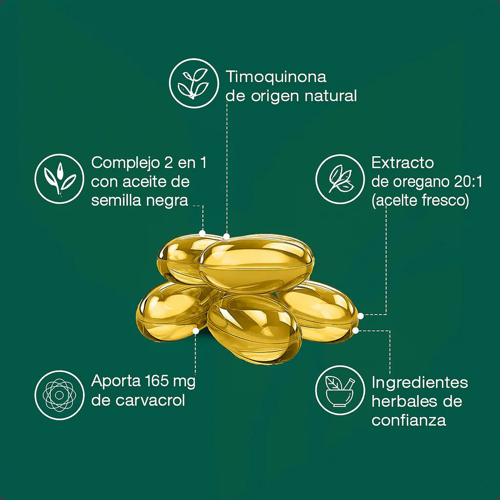 Aceite de Orégano (60 cápsulas) | Tu Antibiótico Natural Poderoso 🌿